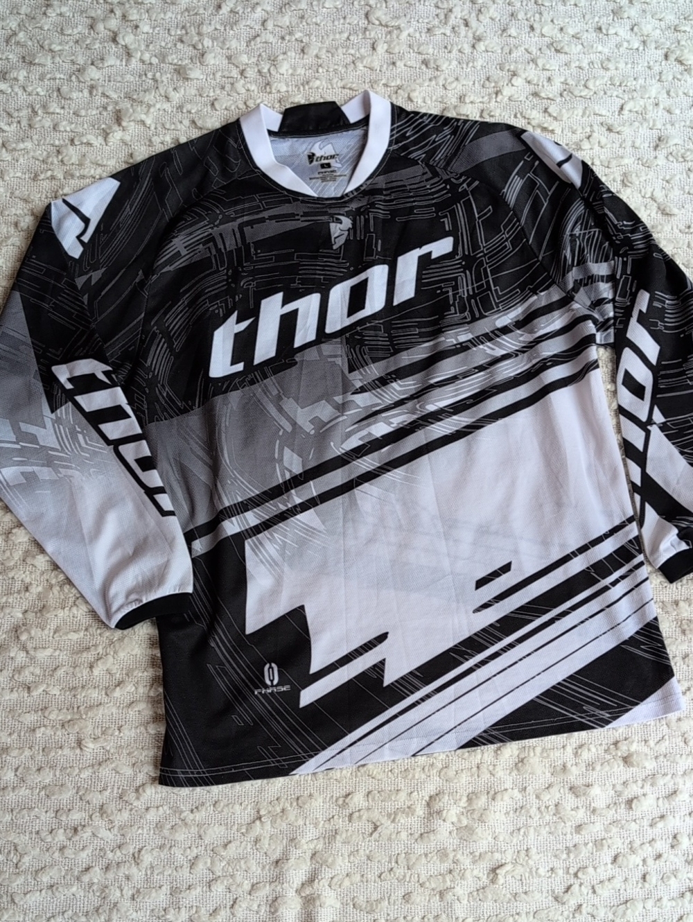 Thor Y2K Motocross Motorcycle Racing Jersey 2000s Long Sleeve Mens Large